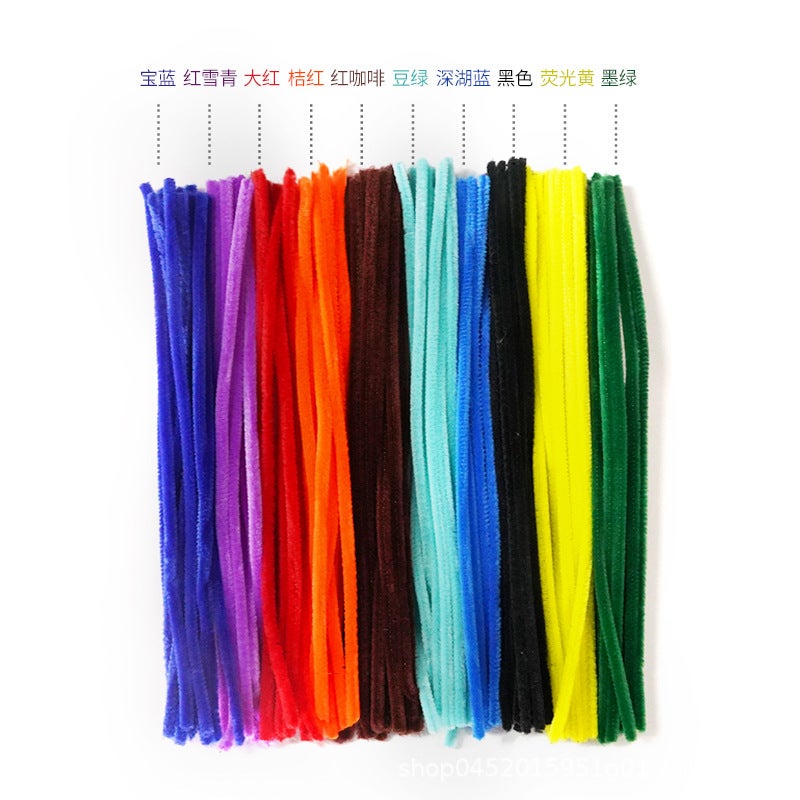 [] Macaron Wool Root Twist Bar Bouquet Handmade Diy Material Bag Encryption Color Wool - Image 1